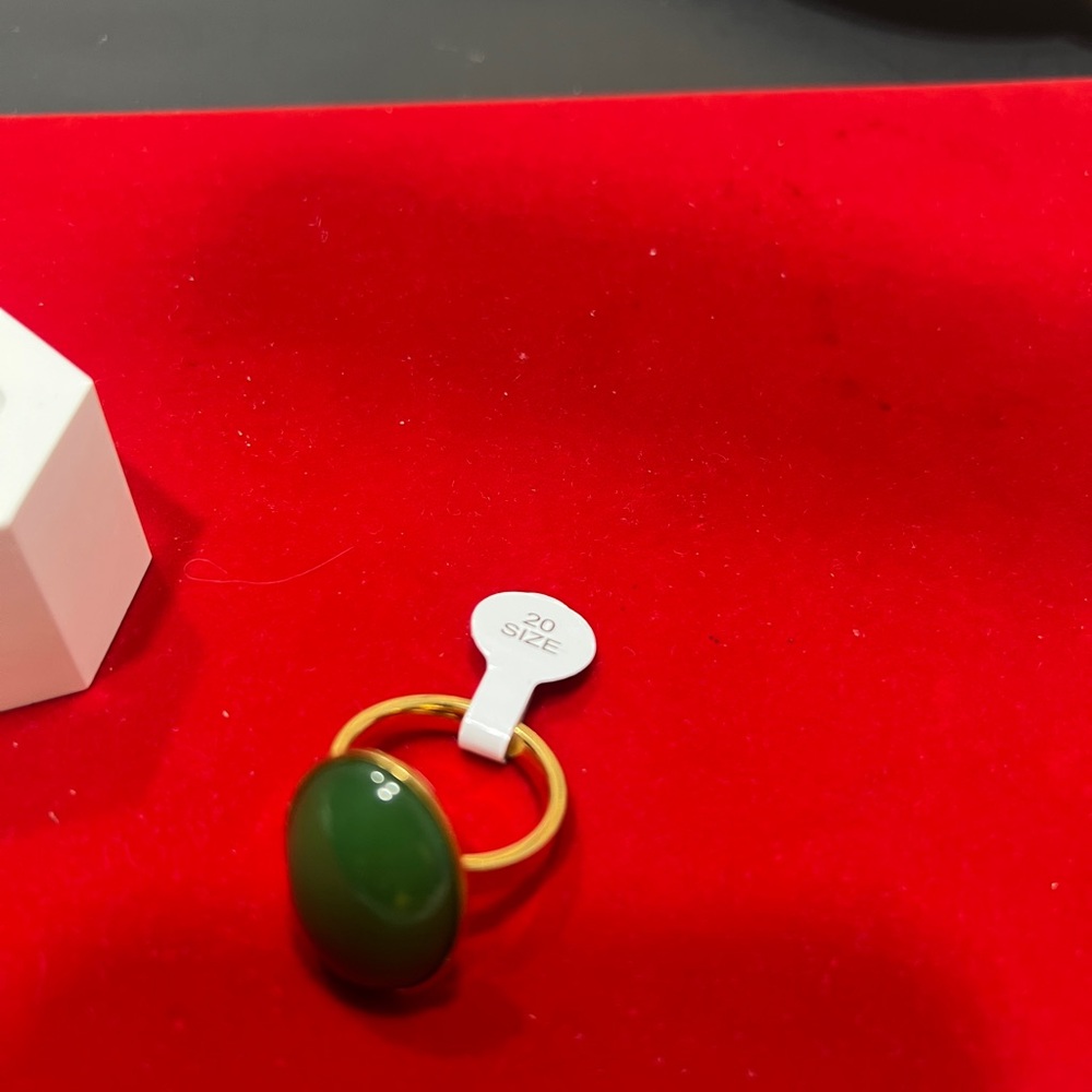 Green anf Gold plated Ring